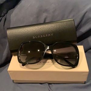 Burberry 4160 Polarized Sunglasses - Black Frame Grey Gradient Lens
